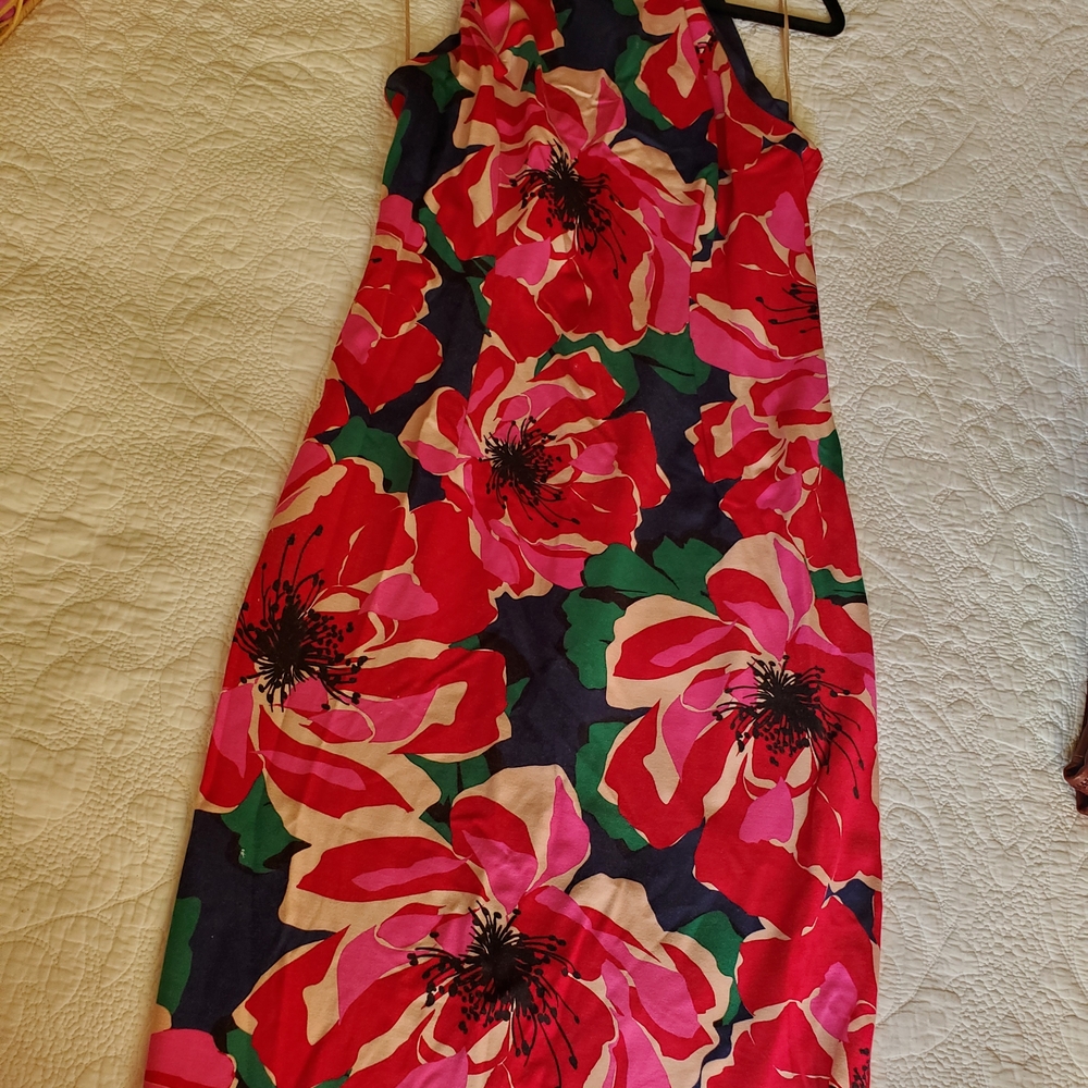 Trina Turk Pink and Green Floral Dress